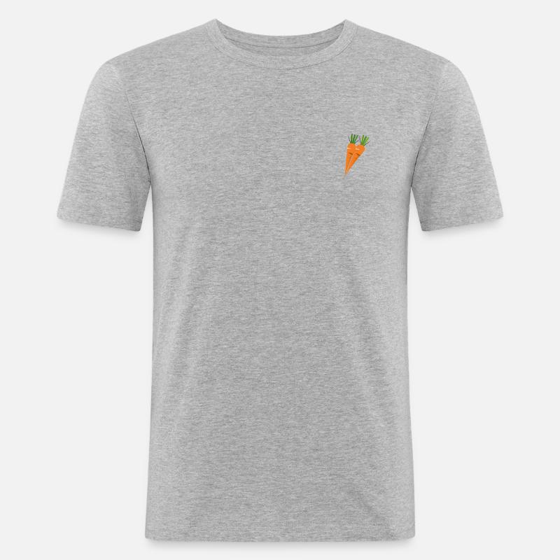 Karotten - Männer Slim Fit T-Shirt - Grau meliert