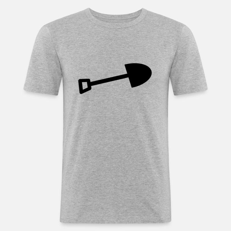 shovel - Men's Slim Fit T-Shirt - heather grey