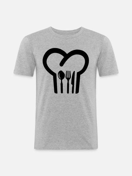 chef's Hat - Men's Slim Fit T-Shirt - heather grey