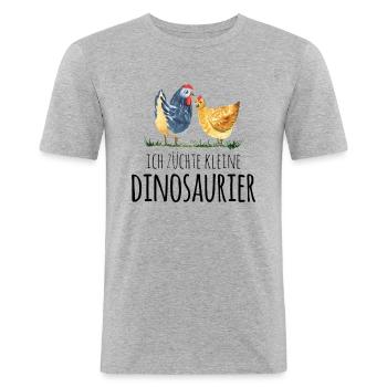 Perfekter Hühner Spruch für Hühnerhalter Geschenk - Männer Slim Fit T-Shirt - Grau meliert - Vorne - Nik (191cm)