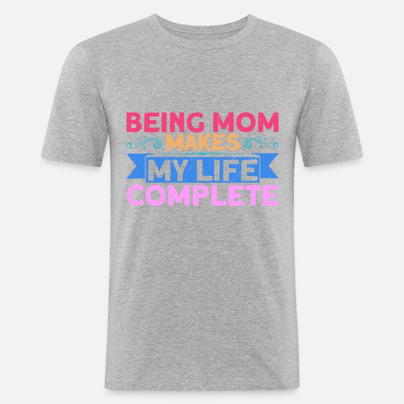 Mutter Mama Großmutter Geschenk - Männer Slim Fit T-Shirt - Grau meliert