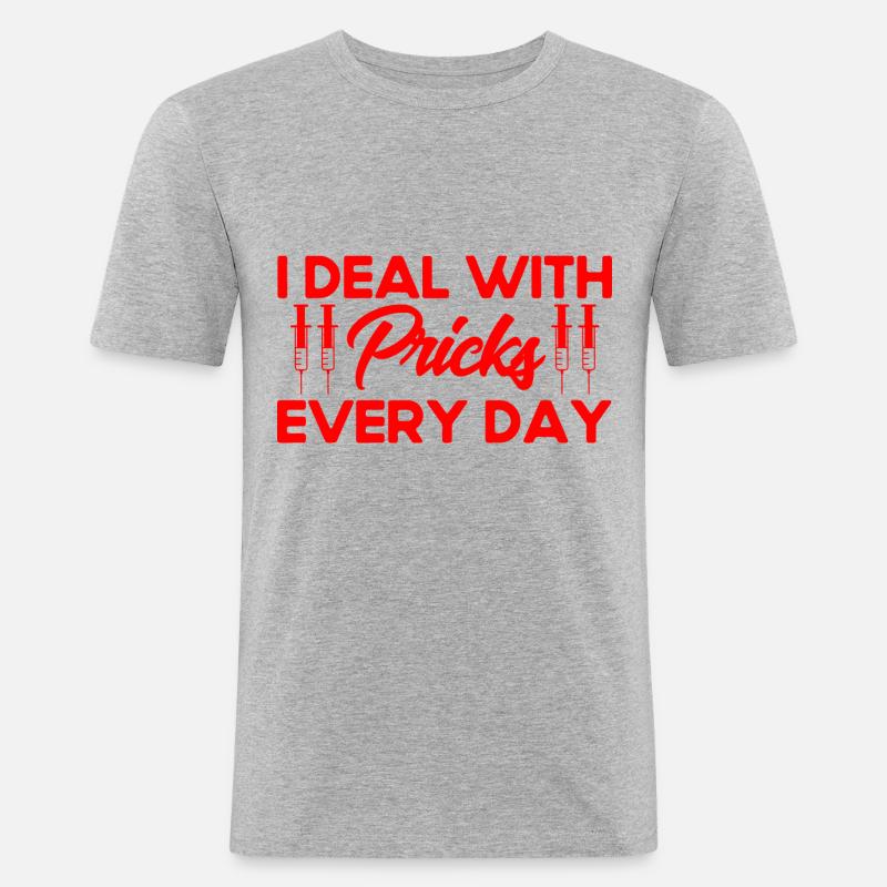 Phlebotomist Phlebotomy Phlebotomist Tech Geschen - Men's Slim Fit T-Shirt - heather grey