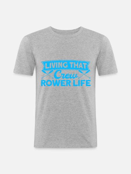 Rowing Team Rower Rower Gift - Men's Slim Fit T-Shirt - heather grey