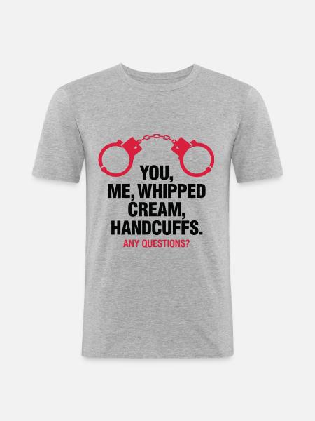 Vous, moi, crème fouettée - T-shirt près du corps Homme -