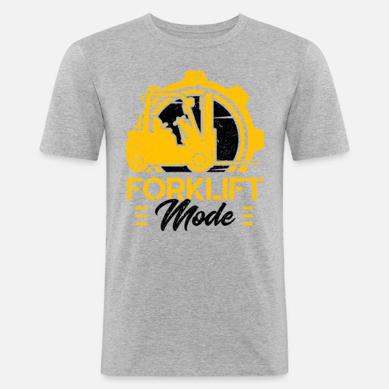 Gabelstaplerfahrer Gabelstapler-Modus Geschenk - Männer Slim Fit T-Shirt - Grau meliert