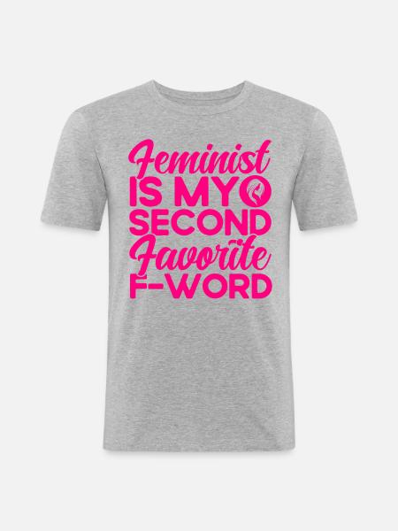 Gender equality Gender equality - Men's Slim Fit T-Shirt - heather grey
