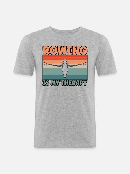 Rowing Therapy - Men's Slim Fit T-Shirt - heather grey