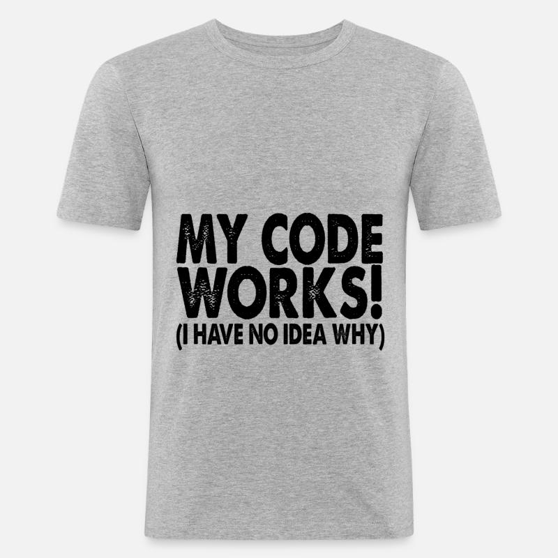 Coder - Men's Slim Fit T-Shirt - heather grey