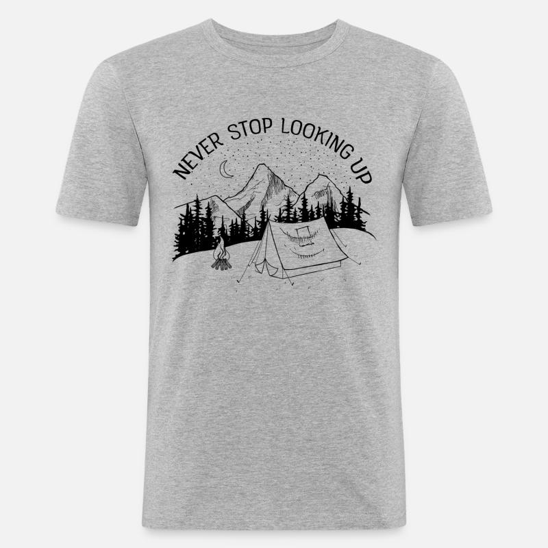 Never Stop Looking Up - Men's Slim Fit T-Shirt - heather grey
