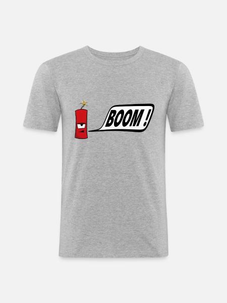 firecracker - Men's Slim Fit T-Shirt - heather grey