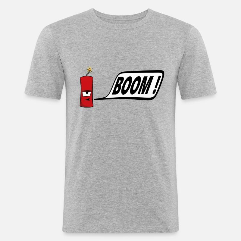 firecracker - Men's Slim Fit T-Shirt - heather grey