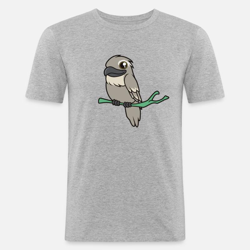 Kawaii Eulenschwalm - Männer Slim Fit T-Shirt - Grau meliert