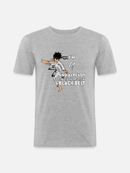 I'm 9 - Boy Karate - Men's Slim Fit T-Shirt - heather grey