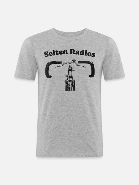 Selten Radlos - Männer Slim Fit T-Shirt - Grau meliert