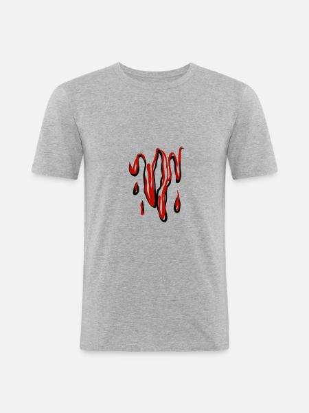 Dripping blood design - Men's Slim Fit T-Shirt - heather grey