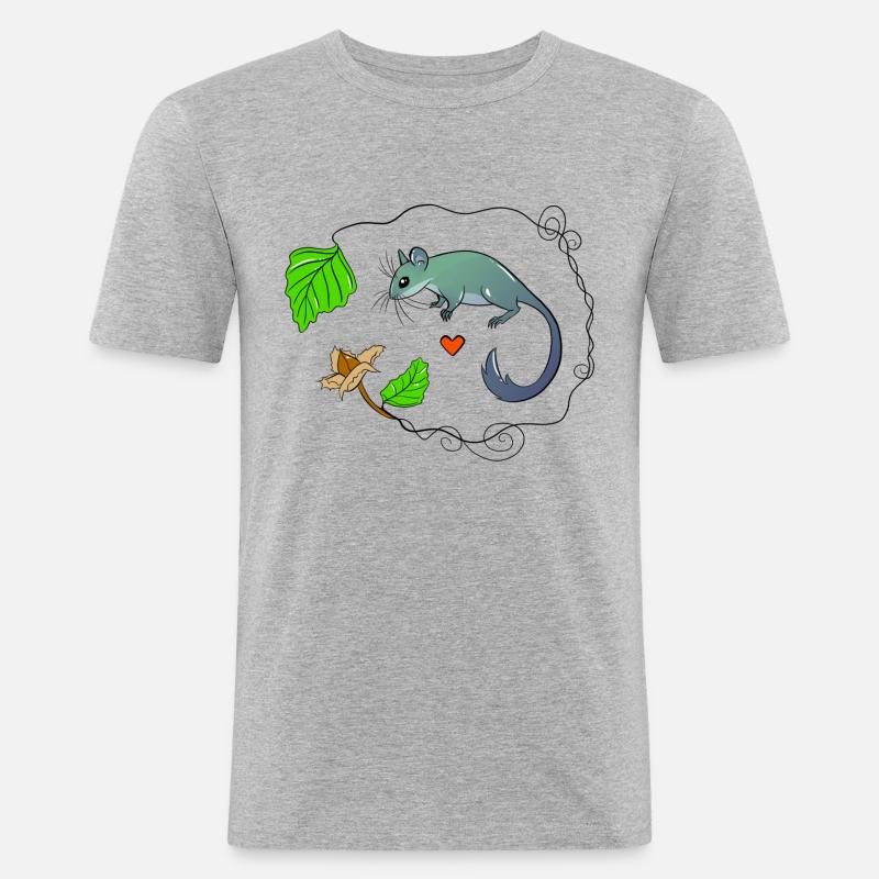 Siebenschläfer - Männer Slim Fit T-Shirt - Grau meliert
