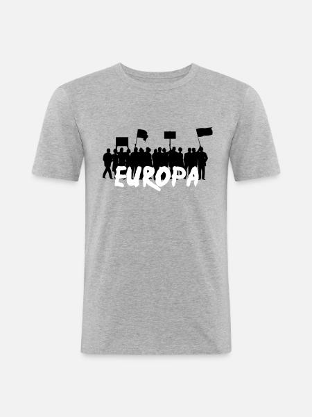 europe - Men's Slim Fit T-Shirt - heather grey