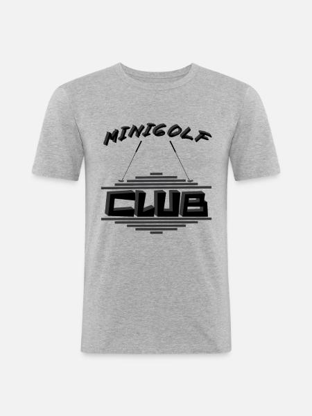 MINIGOLF -CLUB- Jahreseinkommen - Männer Slim Fit T-Shirt - Grau meliert