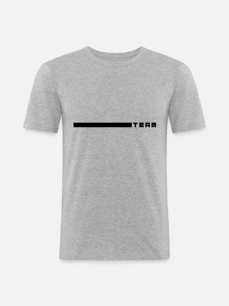 team line - Men's Slim Fit T-Shirt - heather grey
