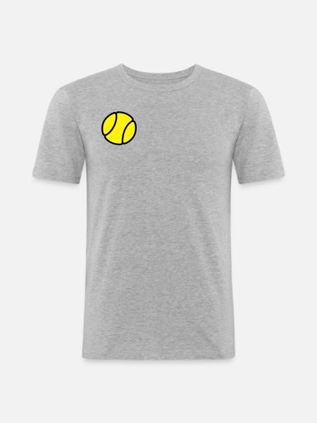 Tennis ball - Men's Slim Fit T-Shirt - heather grey