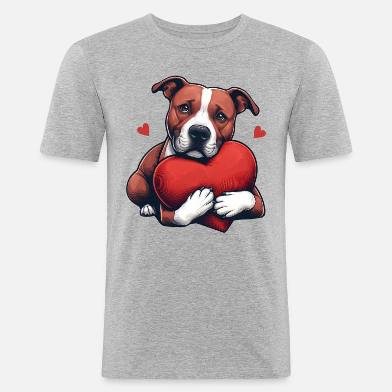 Pitbull The Model - Men's Slim Fit T-Shirt - heather grey