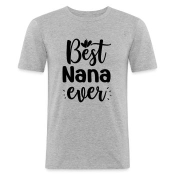 Bester Nana Grosspapi Schweiz Opa Schweizer - Männer Slim Fit T-Shirt - Grau meliert - Vorne - Nik (191cm)