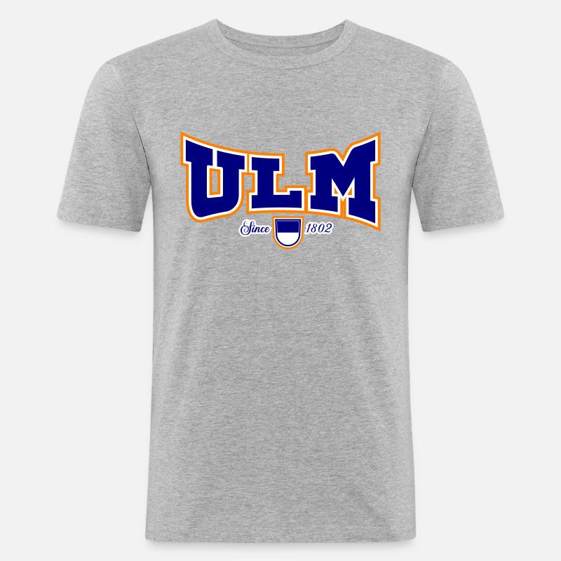 ULM - Männer Slim Fit T-Shirt - Grau meliert
