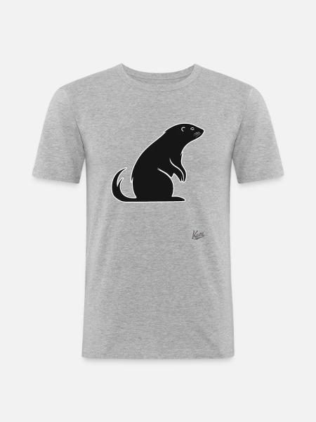 Pop goes the weasel - Men's Slim Fit T-Shirt - heather grey