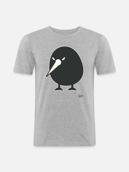 Funny Kiwi Bird - Men's Slim Fit T-Shirt - heather grey