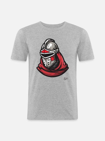 Medieval helmet of Arab knights - Men's Slim Fit T-Shirt - heather grey