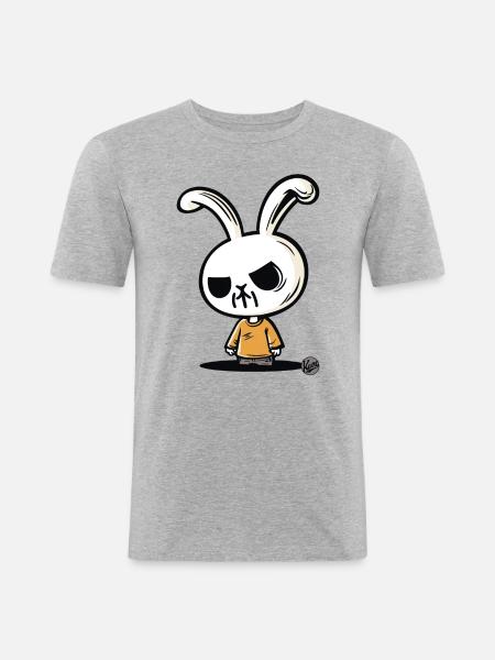 The simple bad bunny - Men's Slim Fit T-Shirt - heather grey