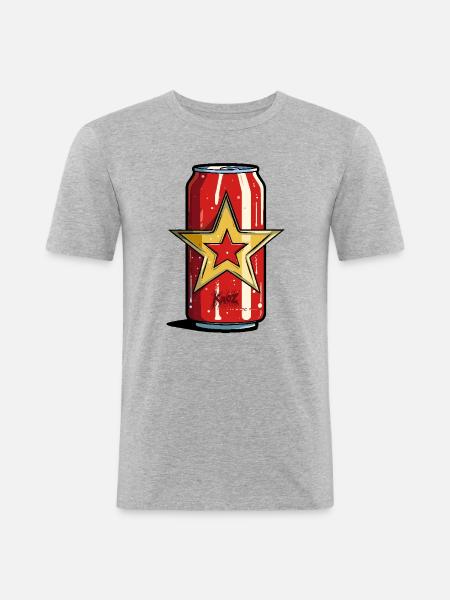 Refreshing Soda Drink Can - Men's Slim Fit T-Shirt - heather grey