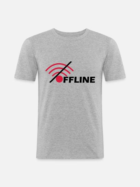 Offline - Men's Slim Fit T-Shirt - heather grey
