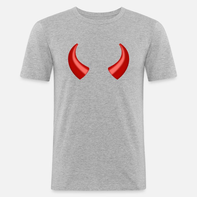 devil - Men's Slim Fit T-Shirt - heather grey