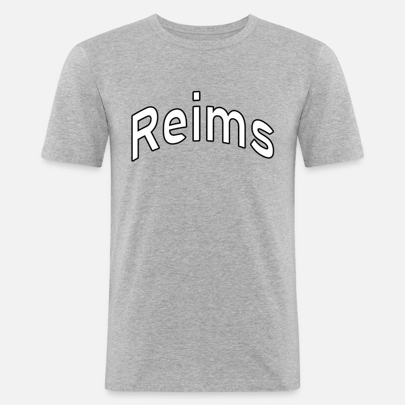 Reims - Männer Slim Fit T-Shirt - Grau meliert