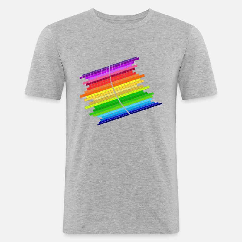 RainBow Equalizer - Men's Slim Fit T-Shirt - heather grey