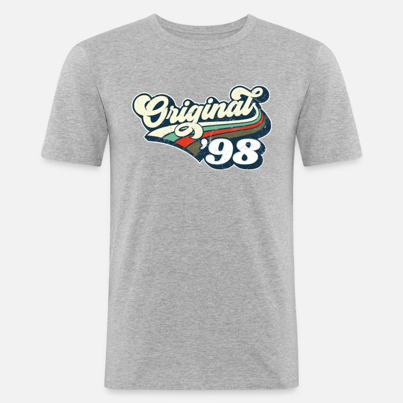 Original `98 - Männer Slim Fit T-Shirt - Grau meliert