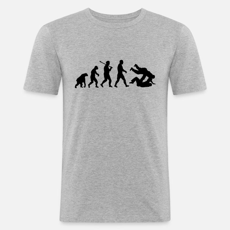 Evolution: Judo Jiu Jitsu - Men's Slim Fit T-Shirt - heather grey