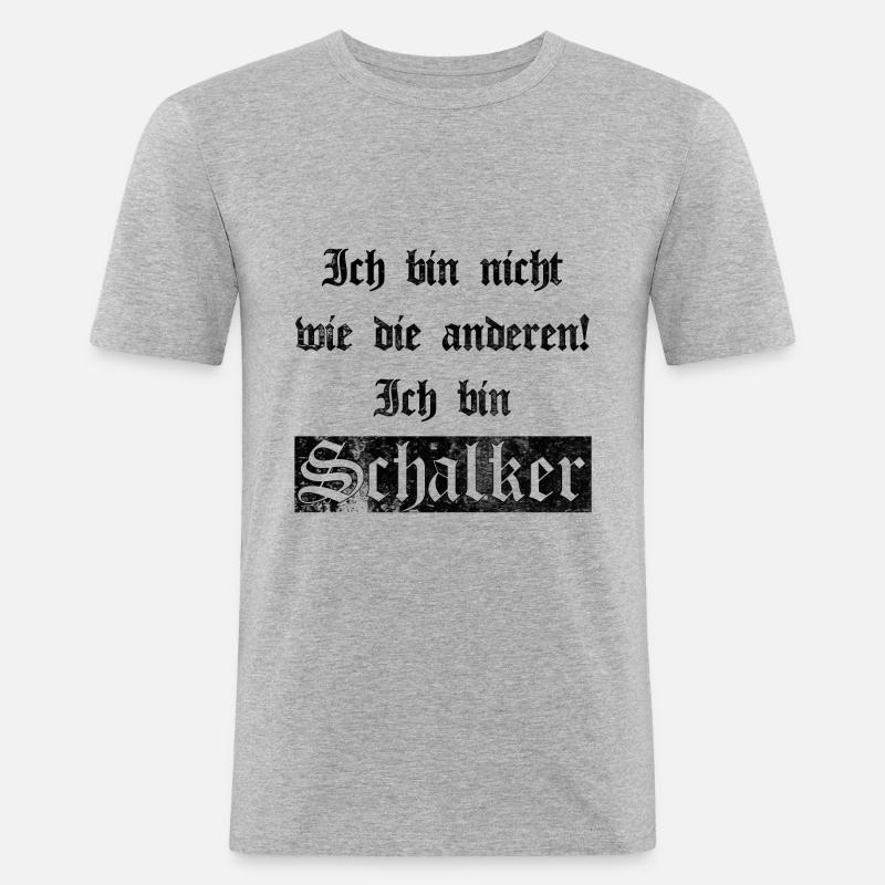 Ich bin Schalker Gelsenkirchen Geschenkidee - Männer Slim Fit T-Shirt - Grau meliert