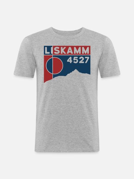 Liskamm Überschreitung Lyskamm Hochtour Andenken - Männer Slim Fit T-Shirt - Grau meliert