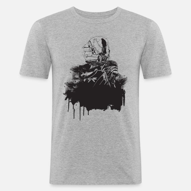 Titan Schicksal - Männer Slim Fit T-Shirt - Grau meliert