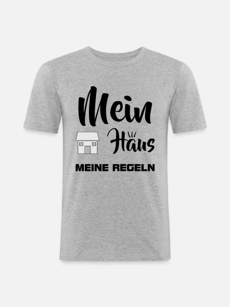 Chef - My house My rules - Men's Slim Fit T-Shirt - heather grey