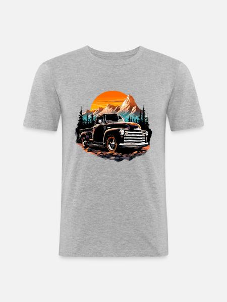 Camion - T-shirt près du corps Homme - gris chiné