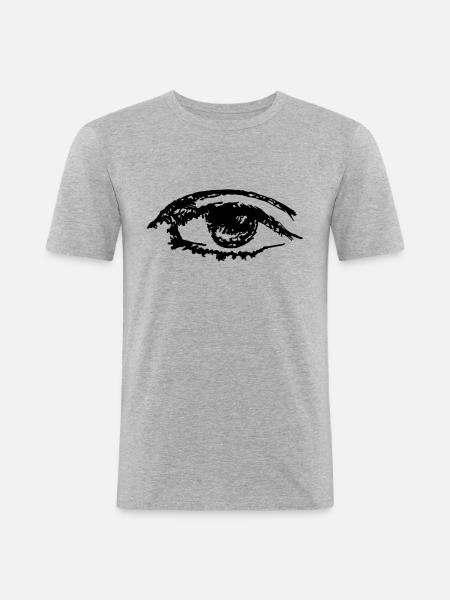 The eye - Men's Slim Fit T-Shirt - heather grey