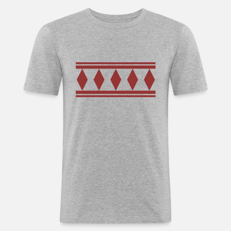 Jussipaita, traditionell - Männer Slim Fit T-Shirt - Grau meliert