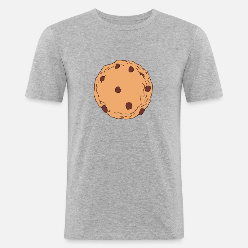 Biscuits de biscuit - T-shirt près du corps Homme - gris chiné