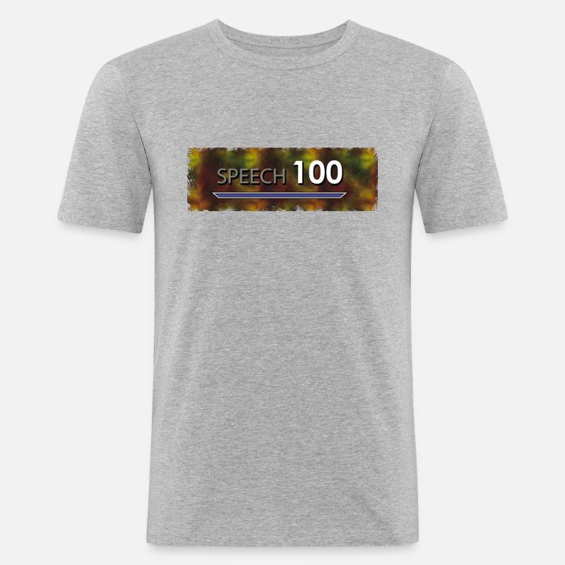 Bart Edmann Game Meme Speech 100 - Men's Slim Fit T-Shirt - heather grey