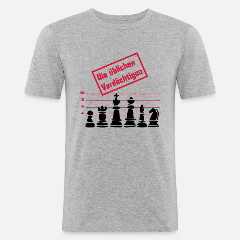 Die üblichen Verdächtigen - Männer Slim Fit T-Shirt - Grau meliert