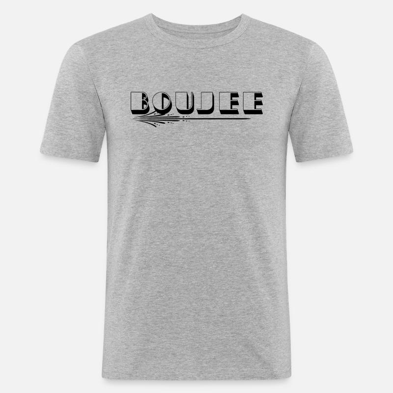 Boujee... - Männer Slim Fit T-Shirt - Grau meliert