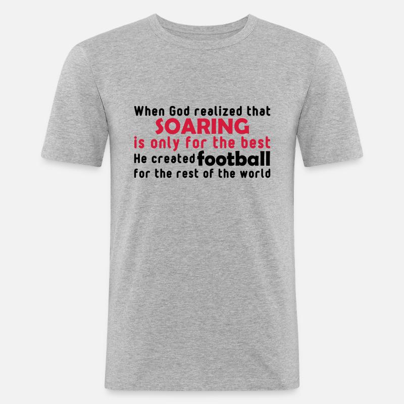 god soaring - Männer Slim Fit T-Shirt - Grau meliert